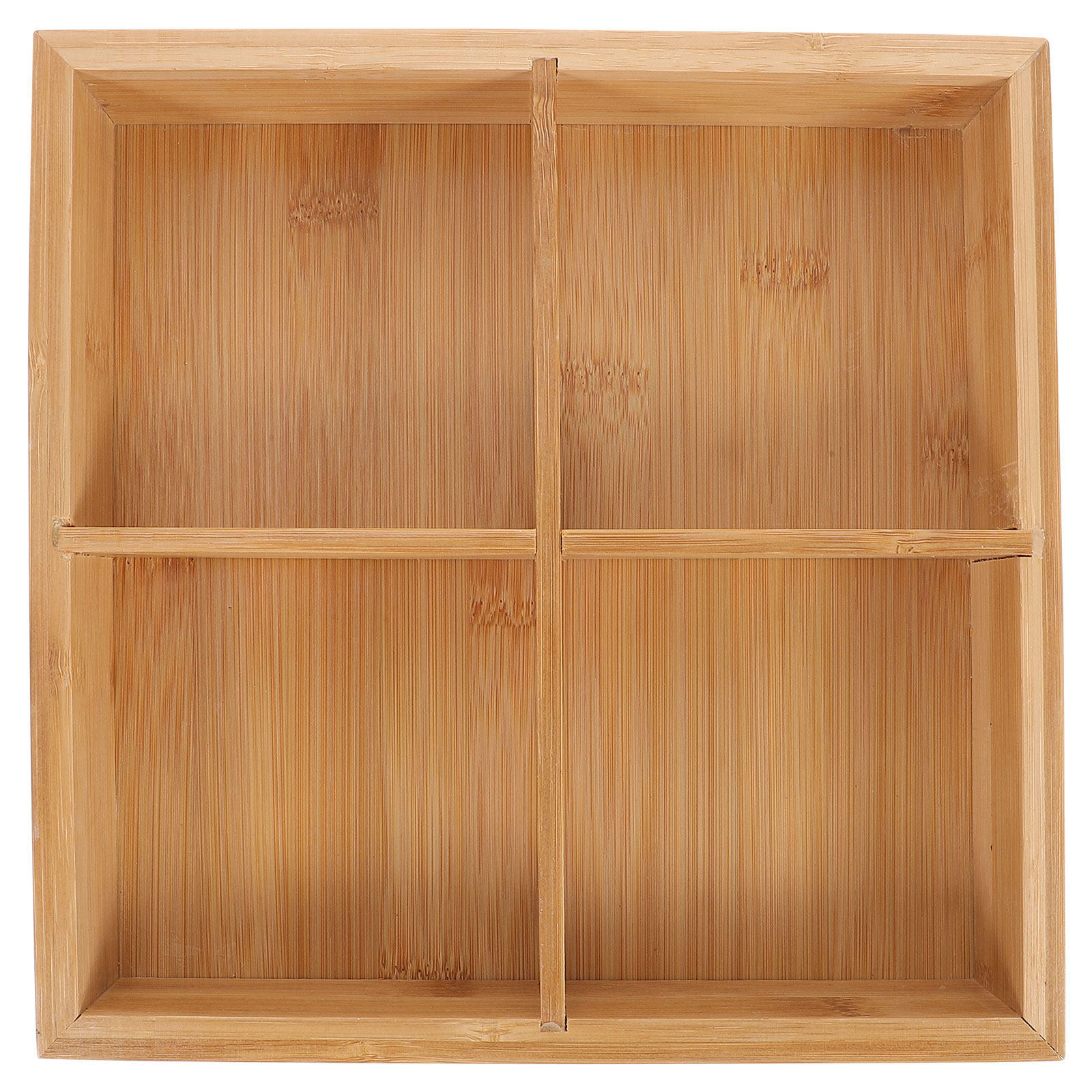 Wooden Serving Tray - ถาดเสิร์ฟไม้ไผ่พร้อม 6 ช่องสำหรับใส่อาหาร ผลไม้ ผัก ของว่าง