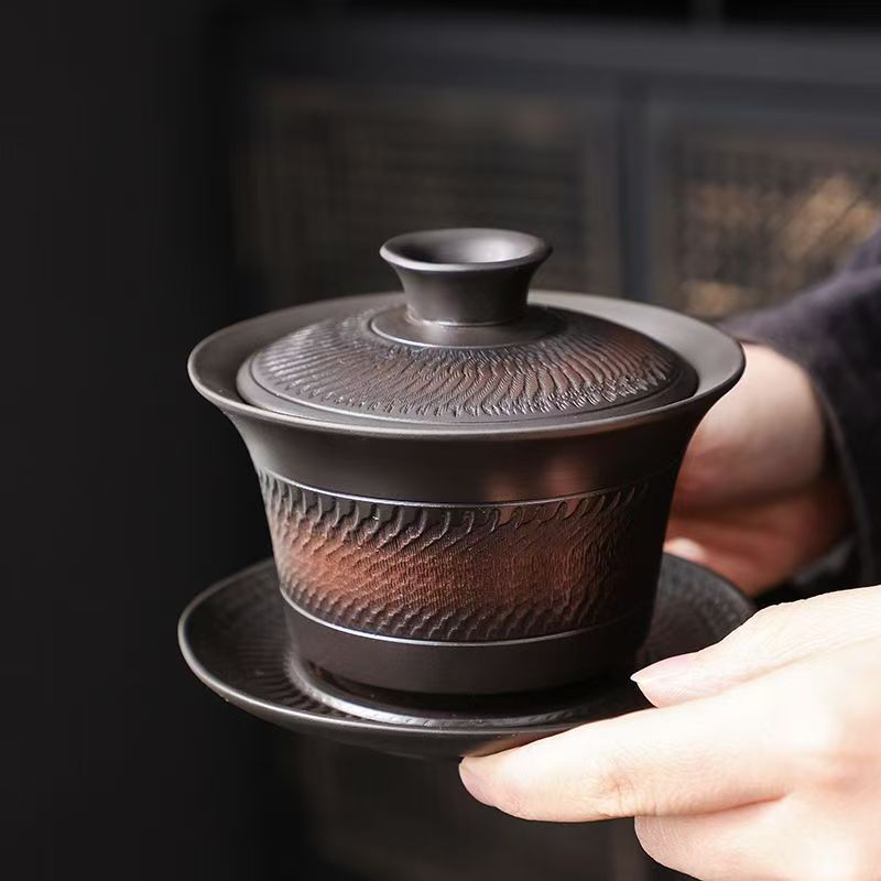 Handmade Ceramic Mug - ชุดกาน้ำชาเซรามิกทำมือ จี้เฉียนซุย พอร์เทอร์ี กาอวัน สำหรับชงชาแบบกังฟู ถ้วยชา