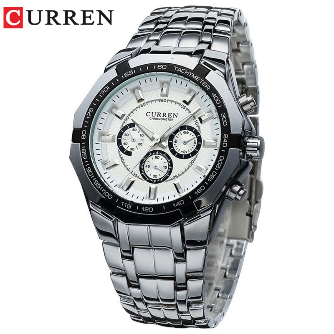 Luxury Lifestyle Products - CURREN ผู้ชายแบรนด์หรูทหารกีฬาบุรุษนาฬิกาเหล็กควอตซ์นาฬิกาผู้ชายนาฬิกากันน้ำธุรกิจนาฬิกาเรลิโอ มาสคูลิโน