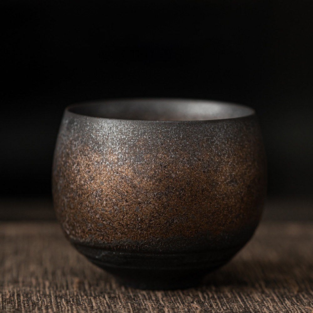Handmade Ceramic Mug - Kung Fu ชุดชาญี่ปุ่นสโตนแวร์ชาถ้วย 80ml สไตล์โบราณ Master