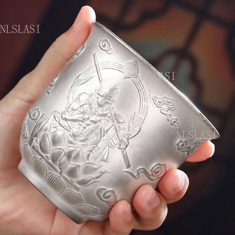 Handmade Ceramic Mug - ถ้วยชาเซรามิกเคลือบเงินสำหรับชิมชา ถ้วยอาจารย์ แก้วเดี่ยวขนาดใหญ่