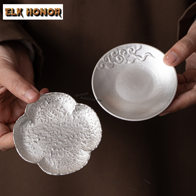 Handmade Ceramic Mug - ZAEYORIA ที่รองแก้วเซรามิกเคลือบทองทำมือสำหรับแก้วกาแฟ จานรองแก้ว แผ่นรองกันความร้อน ที่วางแก้ว อุปกรณ์บนโต๊ะอาหาร