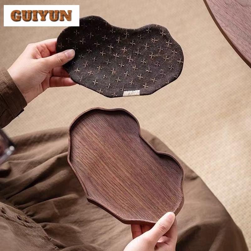 วอลนัทสีดําถาดชาขนาดเล็กจานอาห - Wooden Serving Tray บทวิจารณ์และราคา