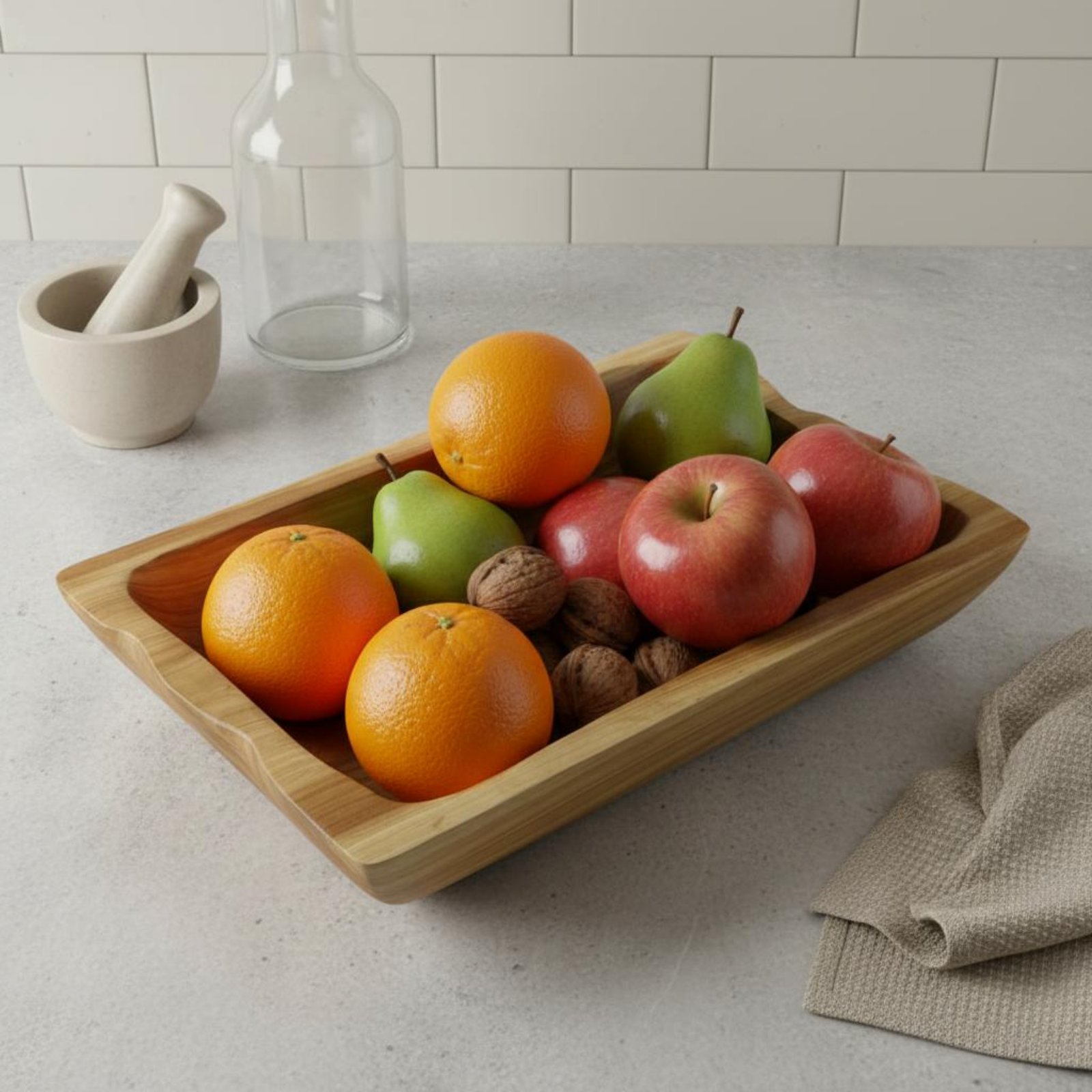 ถาดไม้เนื้อแข็งสำหรับเก็บของ ถ - Wooden Serving Tray บทวิจารณ์และราคา