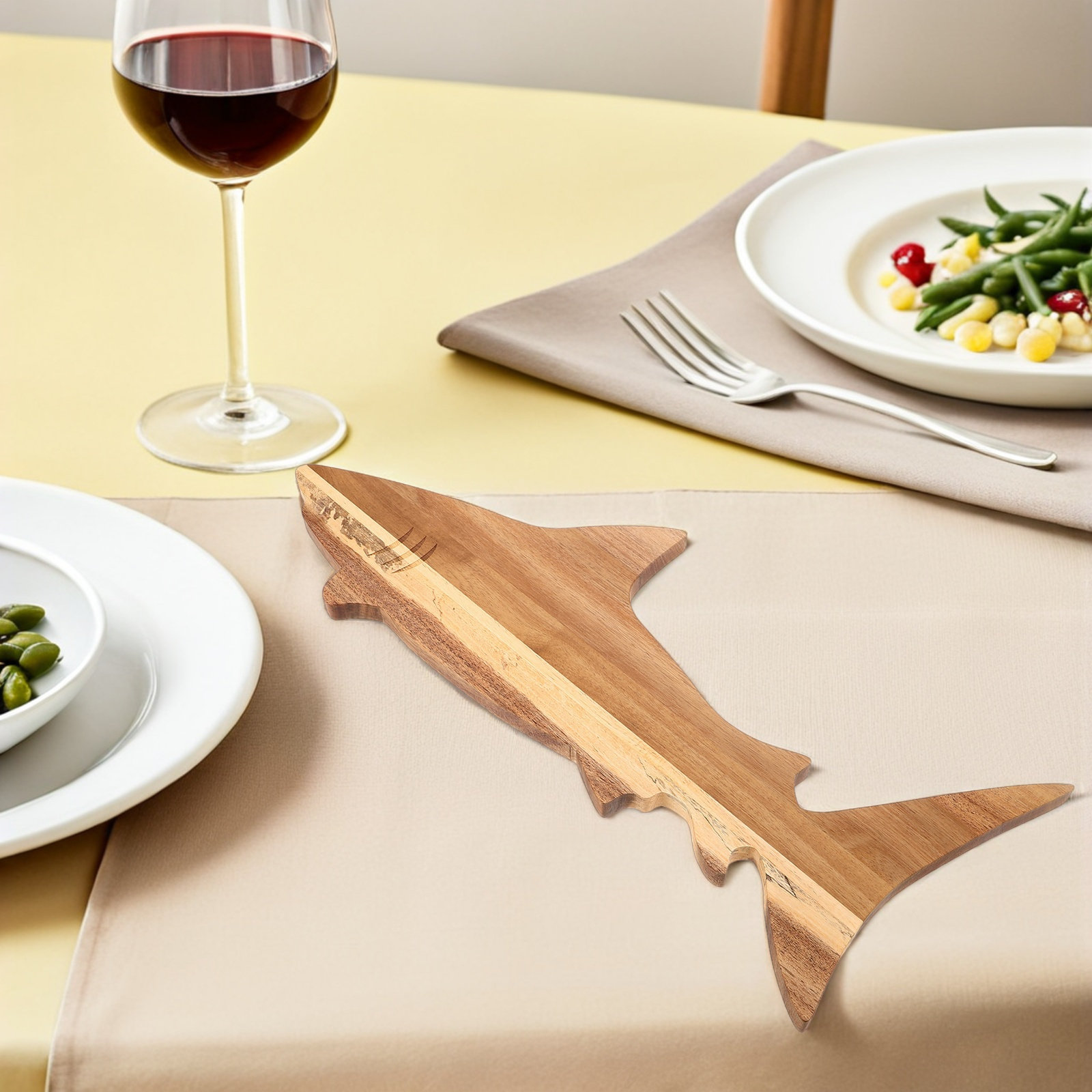 ถาดเสิร์ฟอาหารว่างรูปฉลาม ทำจา - Wooden Serving Tray บทวิจารณ์และราคา