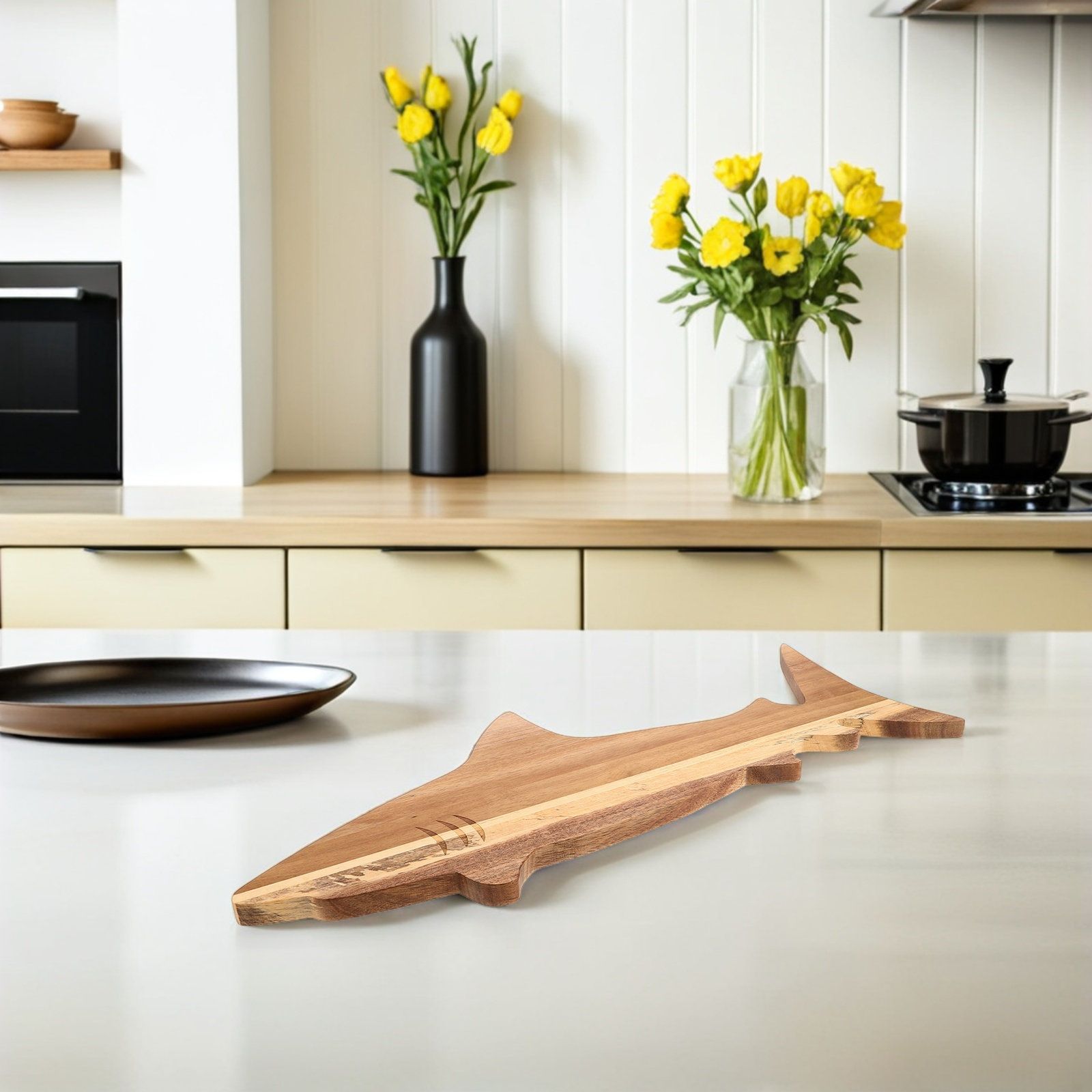 ถาดเสิร์ฟอาหารว่างรูปฉลาม ทำจา - Wooden Serving Tray บทวิจารณ์และราคา