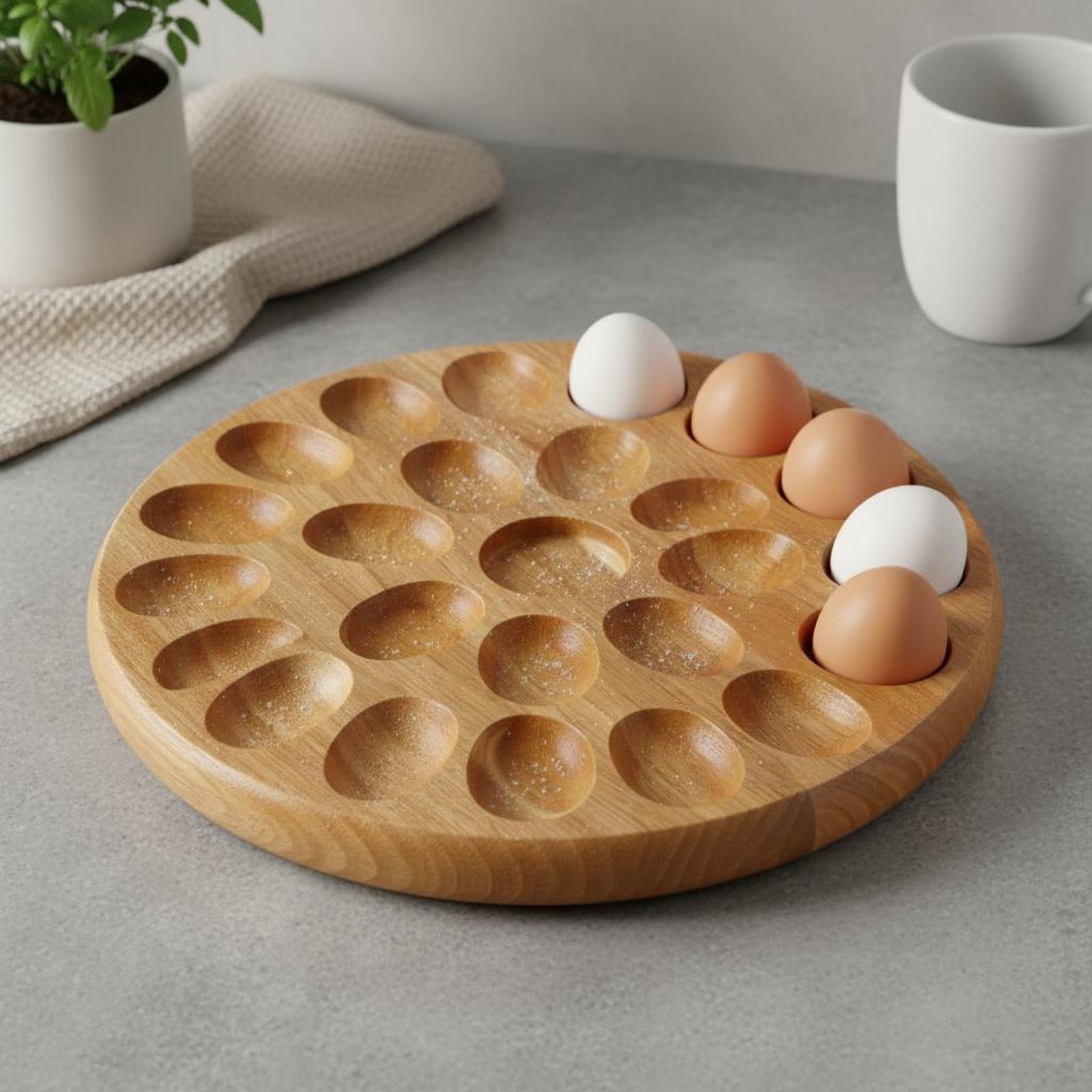 ถาดไม้รูปวงรีแบบกลับด้านได้ ไม - Wooden Serving Tray บทวิจารณ์และราคา