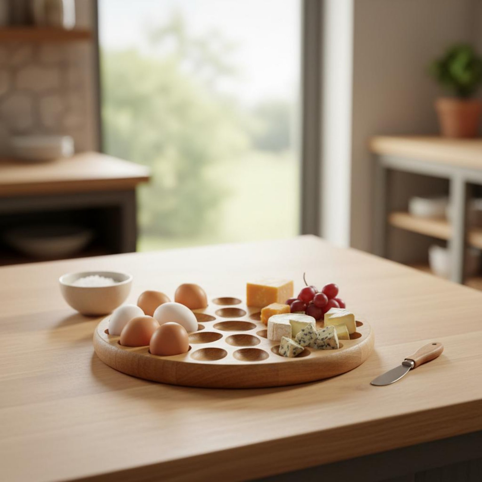 ถาดไม้รูปวงรีแบบกลับด้านได้ ไม - Wooden Serving Tray บทวิจารณ์และราคา