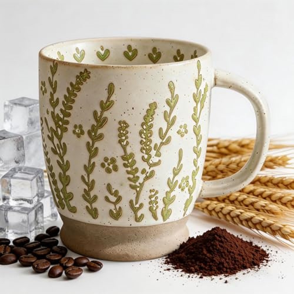 แก้วกาแฟขนาด 18 ออนซ์ ของขวัญส - Handmade Ceramic Mug บทวิจารณ์และราคา