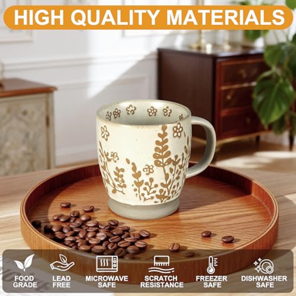 แก้วกาแฟขนาด 18 ออนซ์ ของขวัญส - Handmade Ceramic Mug บทวิจารณ์และราคา