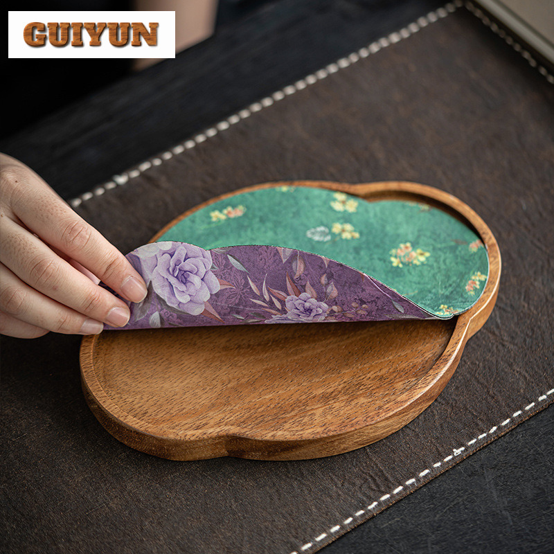 Handmade วอลนัทไม้ถาดชาสร้างสร - Wooden Serving Tray บทวิจารณ์และราคา