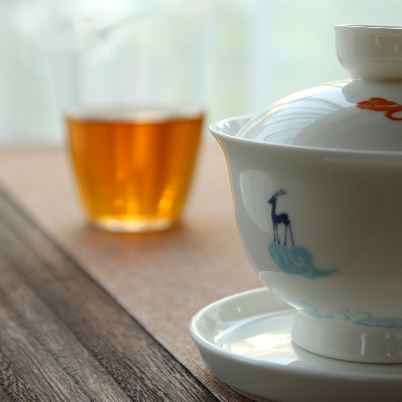 Gongjiu สีกวางสีขาว Porcelain  - Handmade Ceramic Mug บทวิจารณ์และราคา