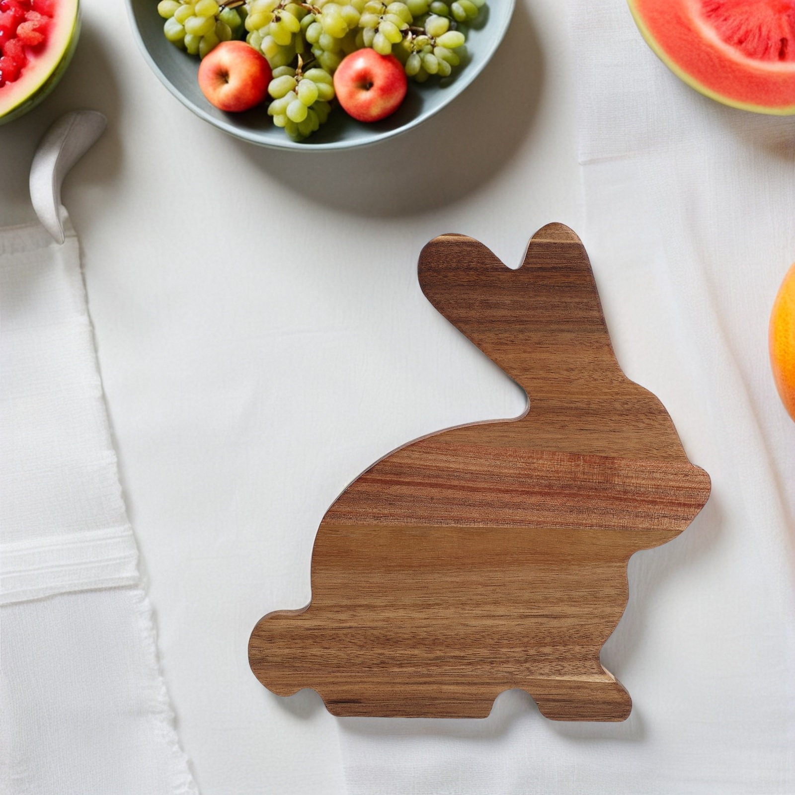 ถาดเสิร์ฟไม้รูปกระต่าย ถาดชีสธ - Wooden Serving Tray บทวิจารณ์และราคา