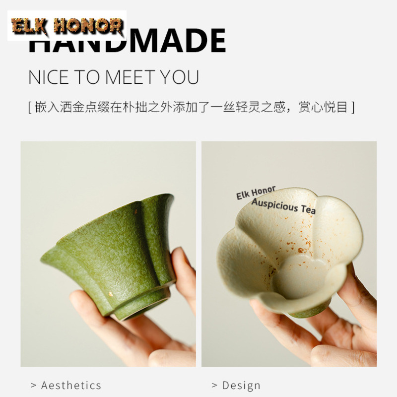 แก้วชาทำมือขนาด 60 มล. สีเขียว - Handmade Ceramic Mug บทวิจารณ์และราคา