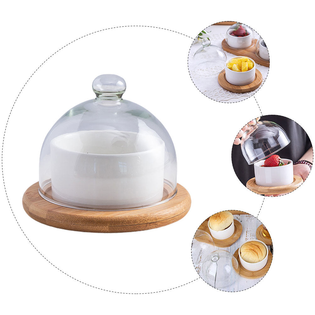 ชุดชามสลัดเซรามิกพร้อมฝาครอบแก - Wooden Serving Tray บทวิจารณ์และราคา