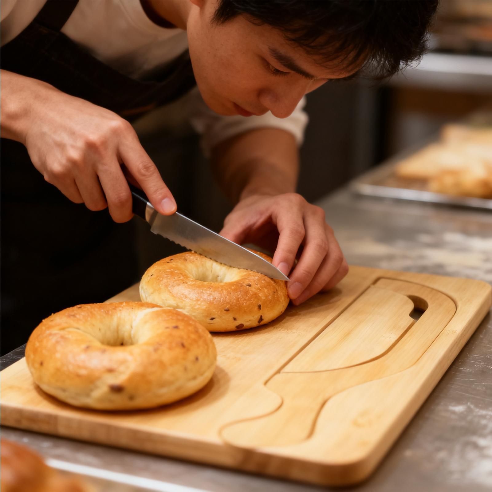 ชุดเครื่องตัดขนมปังสแตนเลสทรงโ - Wooden Serving Tray บทวิจารณ์และราคา