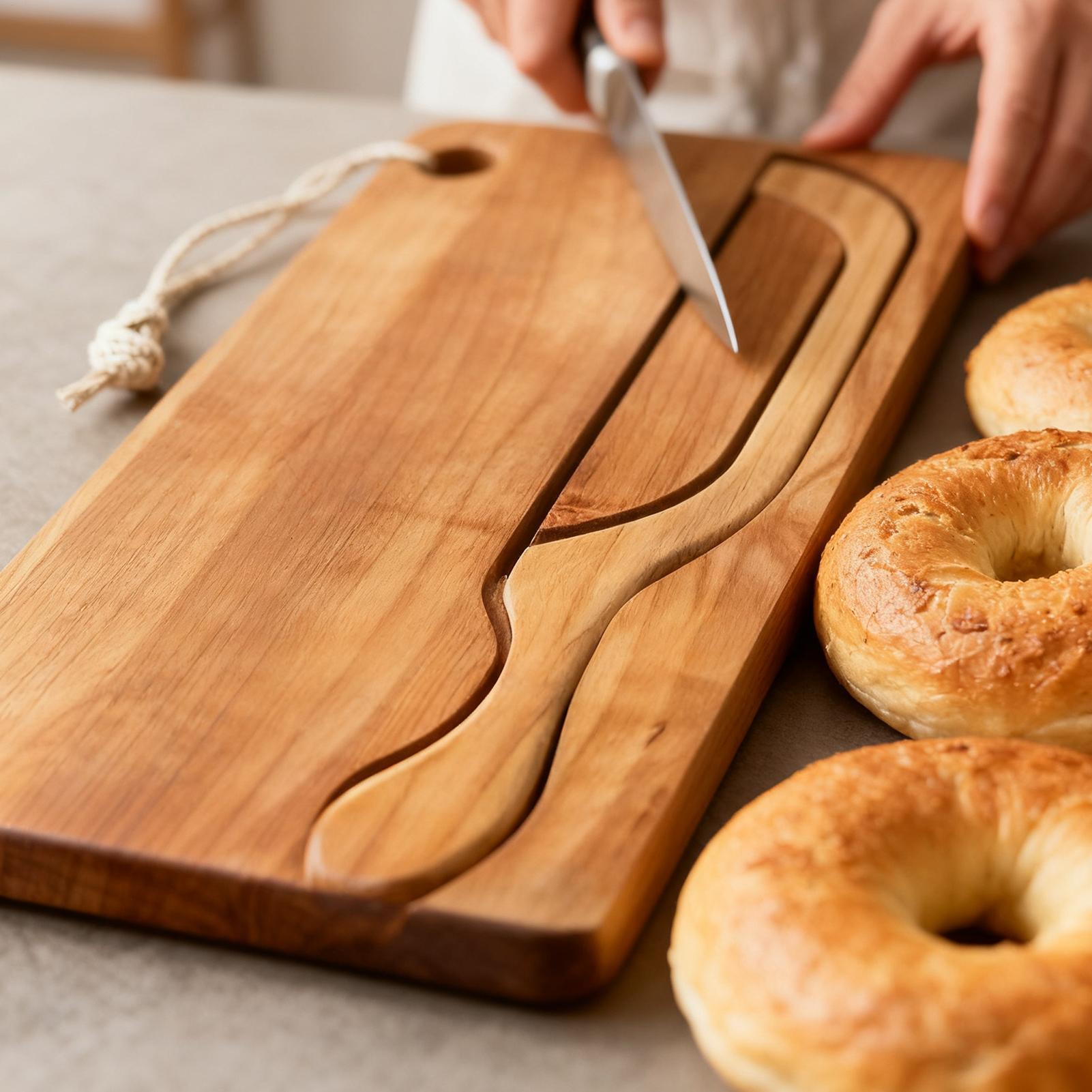 ชุดเครื่องตัดขนมปังสแตนเลสทรงโ - Wooden Serving Tray บทวิจารณ์และราคา