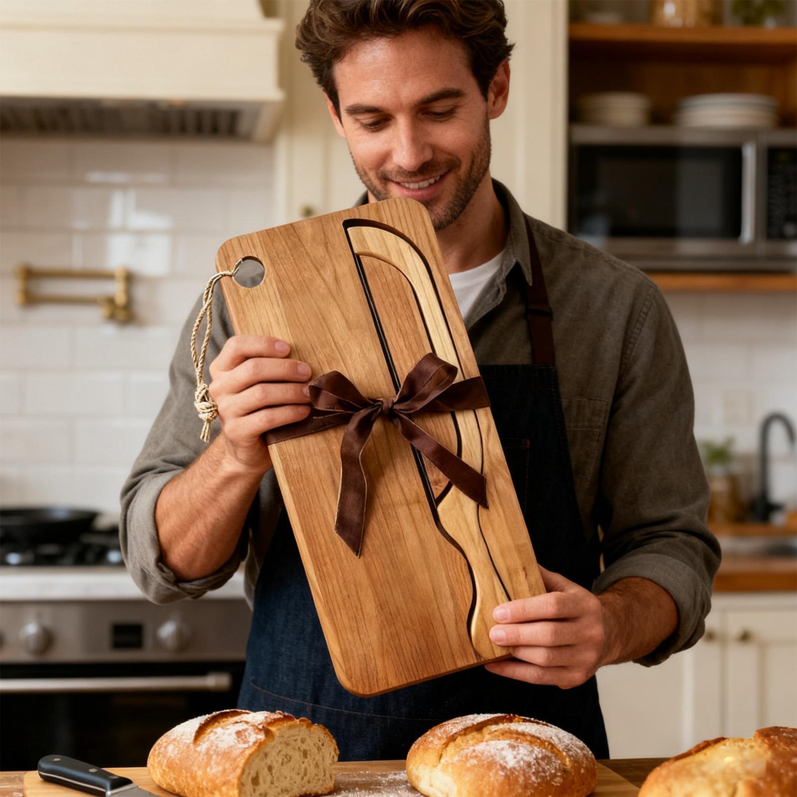 ชุดเครื่องตัดขนมปังสแตนเลสทรงโ - Wooden Serving Tray บทวิจารณ์และราคา