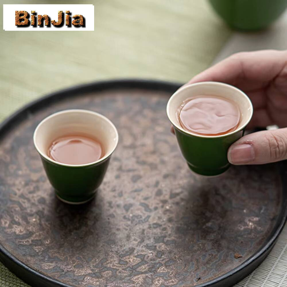 ชุดถ้วยชาทำมือสีเขียวดำ 2 ชิ้น - Handmade Ceramic Mug บทวิจารณ์และราคา