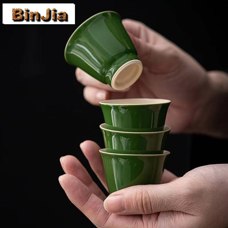 ชุดถ้วยชาทำมือสีเขียวดำ 2 ชิ้น - Handmade Ceramic Mug บทวิจารณ์และราคา