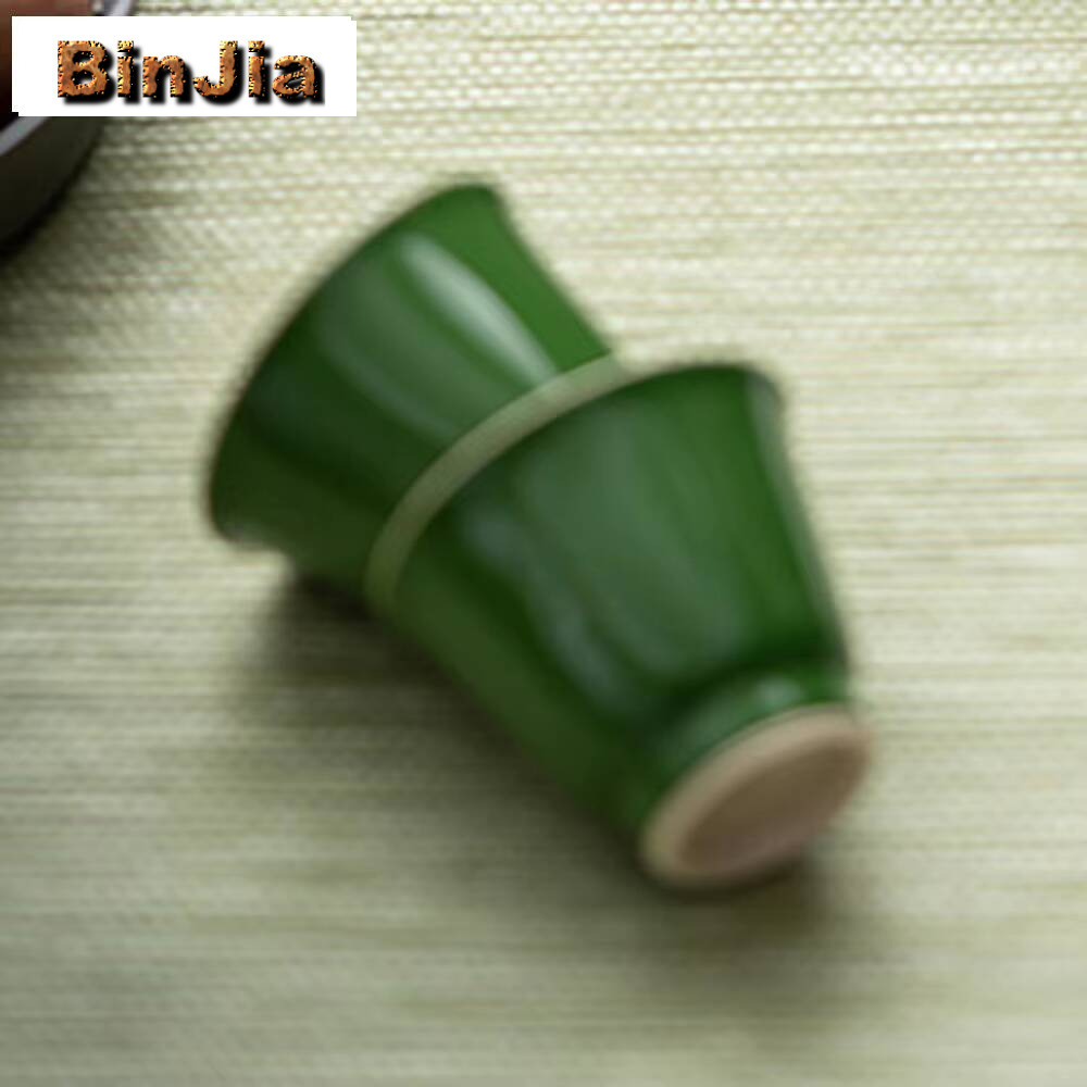 ชุดถ้วยชาทำมือสีเขียวดำ 2 ชิ้น - Handmade Ceramic Mug บทวิจารณ์และราคา