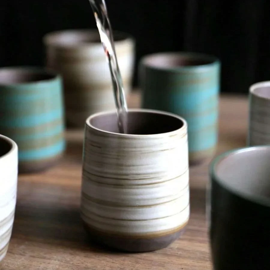 มือวาด Crackle Glaze สโตนแวร์แ - Handmade Ceramic Mug บทวิจารณ์และราคา