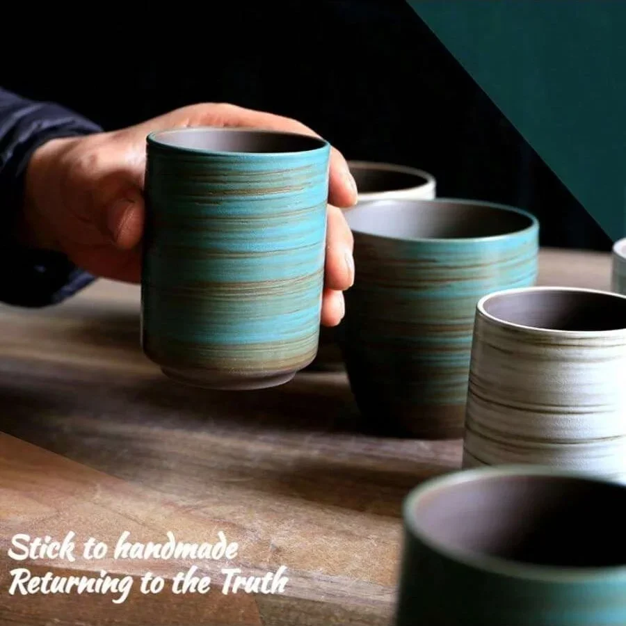 มือวาด Crackle Glaze สโตนแวร์แ - Handmade Ceramic Mug บทวิจารณ์และราคา