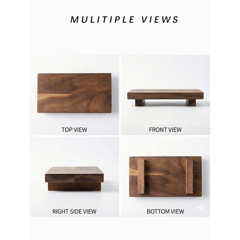 ชุดถาดไม้สำหรับเสิร์ฟพร้อมขาตั - Wooden Serving Tray บทวิจารณ์และราคา
