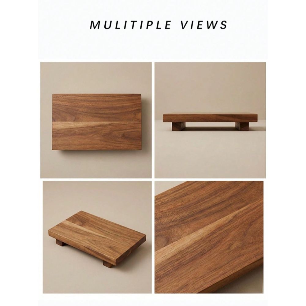 ชุดถาดไม้สำหรับเสิร์ฟพร้อมขาตั - Wooden Serving Tray บทวิจารณ์และราคา